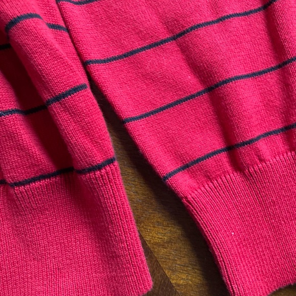 NWT Men’s Size XL Old Navy Red and Blue Striped VNeck Sweater - Picture 12 of 16